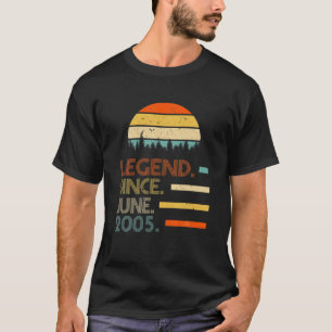 16 Years Old Retro Birthday Gift Legend Since June T-Shirt