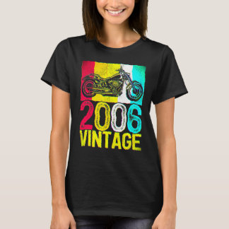 16 Years Old Retro Motorcycle Vintage 2006 16th Bi T-Shirt