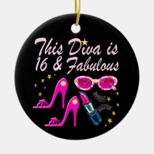 16 YR OLD PRIMA DONNA CERAMIC TREE DECORATION