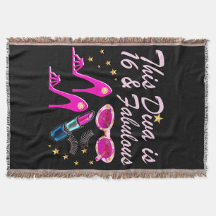16 YR OLD PRIMA DONNA THROW BLANKET