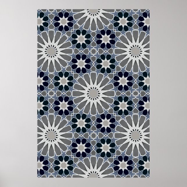 16s and 8s Rosettes Moroccan Style 1 Upscaled Poster (Front)