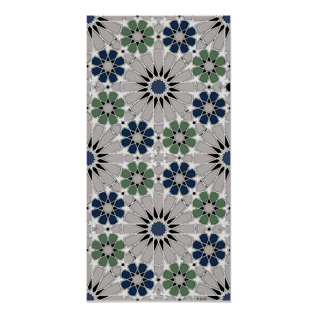 16s and 8s Rosettes Moroccan Style 4 Poster (Front)