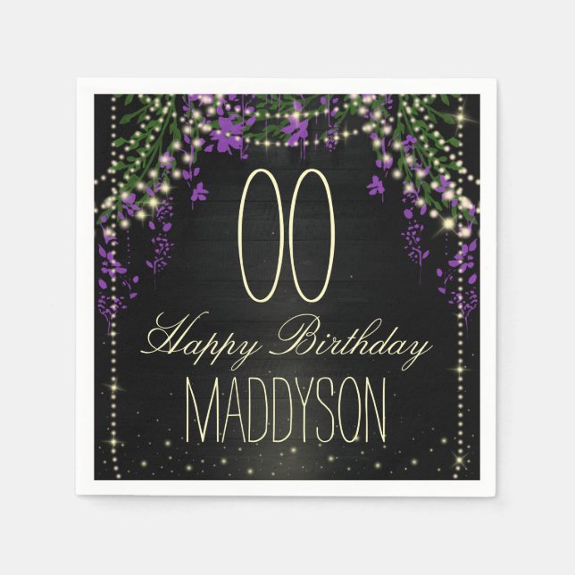 16th 18th 21st 30th 40th 50th 60th 70th Birthday Napkin (Front)