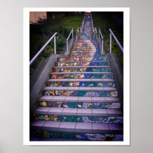 16th Avenue Tiled Steps #4-2 Poster