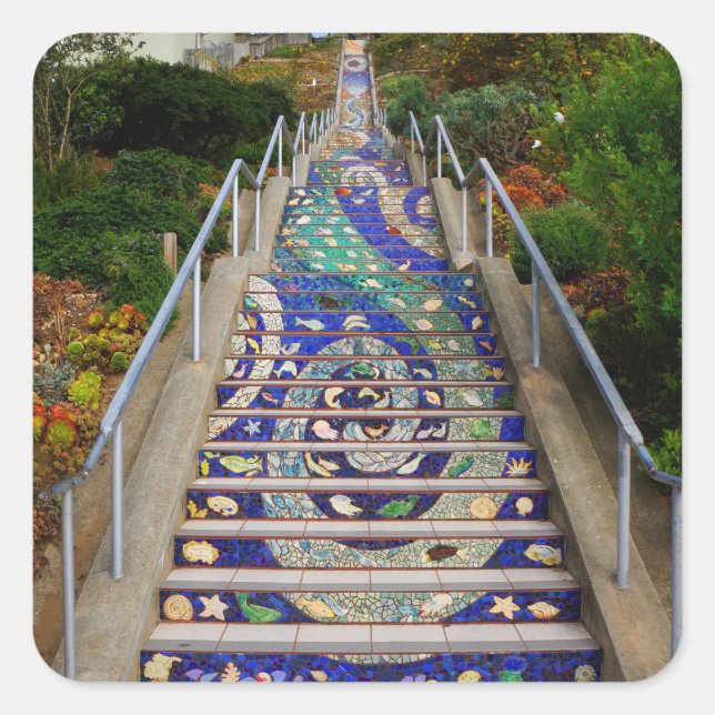 16th Avenue Tiled Steps #6 Stickers (Front)