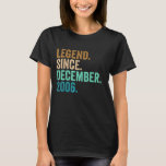 16th Birthday  16 Years Old Legend Since December  T-Shirt<br><div class="desc">16th Birthday  16 Years Old Legend Since December 2006</div>