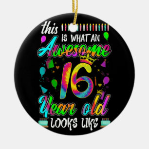 16th Birthday Awesome 16 Year Old Looks Like Ceramic Tree Decoration