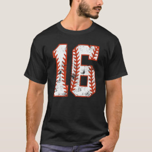 16th Birthday Baseball Sixteen 16 Year Old Boy Gir T-Shirt