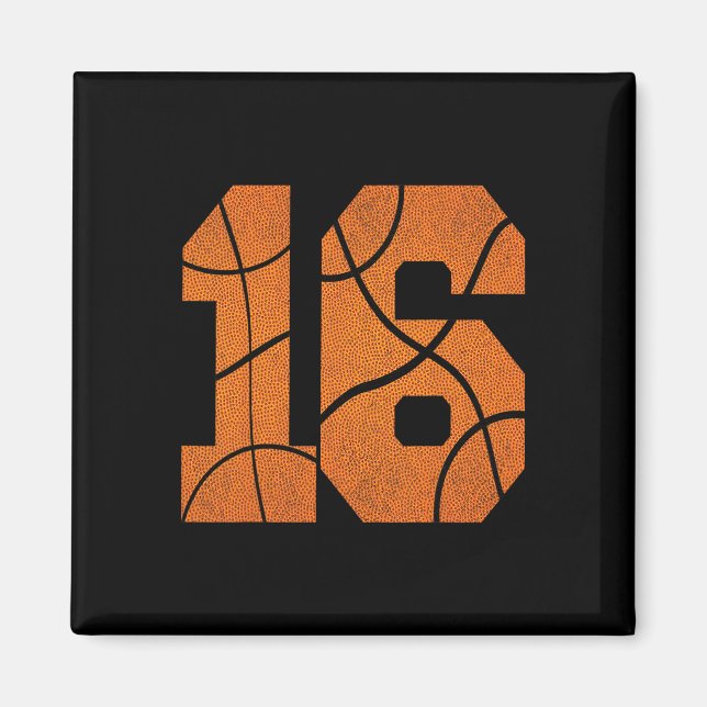 16th Birthday Basketball Boys Kids  Magnet (Front)