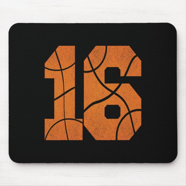 16th Birthday Basketball Boys Kids  Mouse Mat (Front)