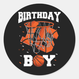 16th Birthday Basketball Kids1 Classic Round Sticker