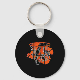 16th Birthday Basketball Kids Key Ring