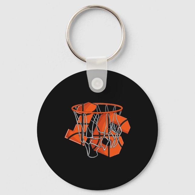 16th Birthday Basketball  Kids Key Ring (Front)