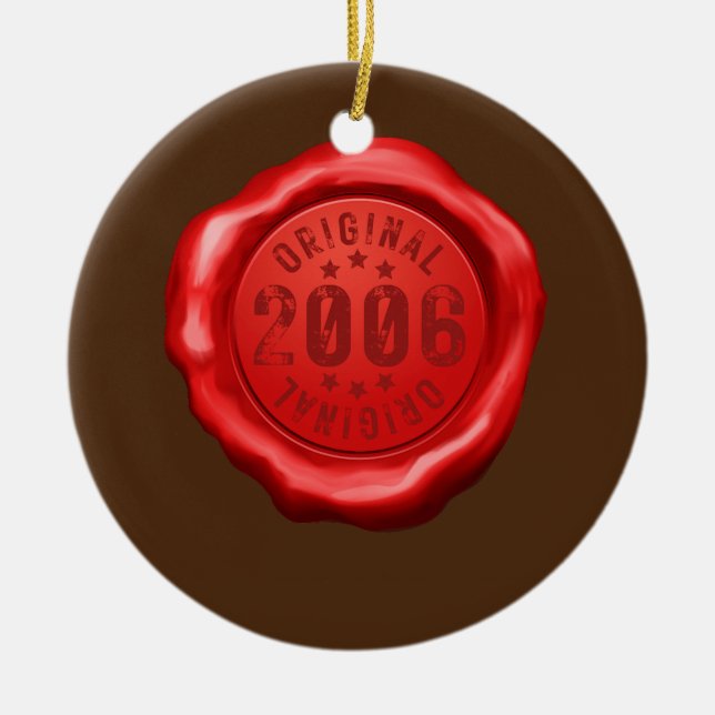 16th Birthday Boy Girl Original 2006 16 Years Ceramic Tree Decoration (Front)