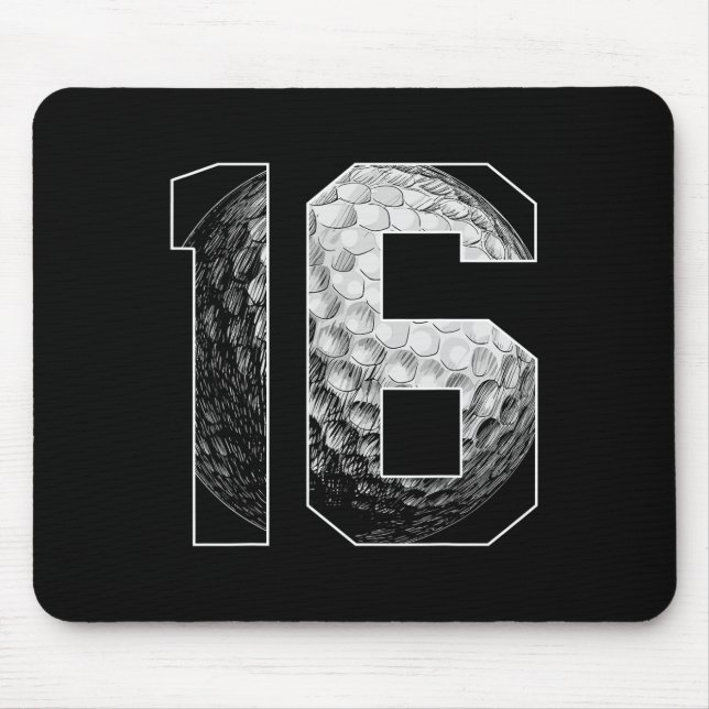 16th Birthday Boy Golf Player Golf 16 Years Old  Mouse Mat (Front)