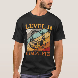 16Th Birthday Boys Video Gamer Level 16 Complete T-Shirt