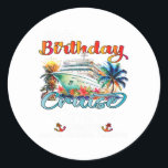 16th Birthday Cruise Crew Friends Family Vacation  Classic Round Sticker<br><div class="desc">16th Birthday Cruise Crew Friends Family Vacation Matching</div>