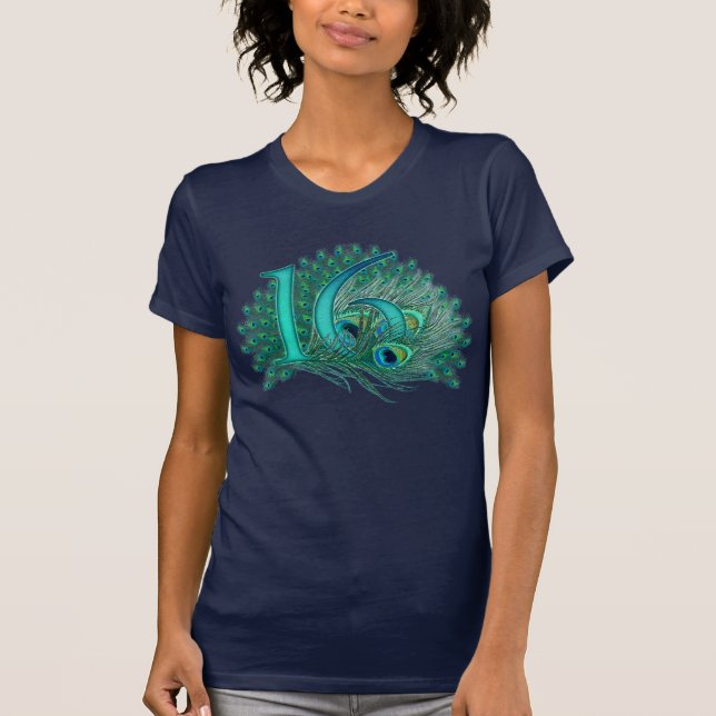 16th birthday decorated number t-shirts (Front)