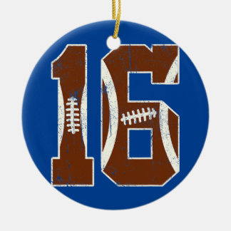 16th Birthday Football Lovers Bdy Boy 16 Year Old Ceramic Tree Decoration