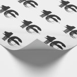 16th birthday for anyone, black on white. wrapping paper<br><div class="desc">Cool numbers in black are featured on this 16th birthday greeting for any kid.</div>