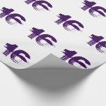 16th birthday for anyone, purple on white. wrapping paper<br><div class="desc">Cool numbers in purple are featured on this 16th birthday greeting for any kid.</div>