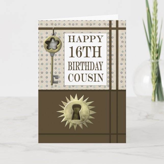 16th Birthday for Cousin Card (Front)