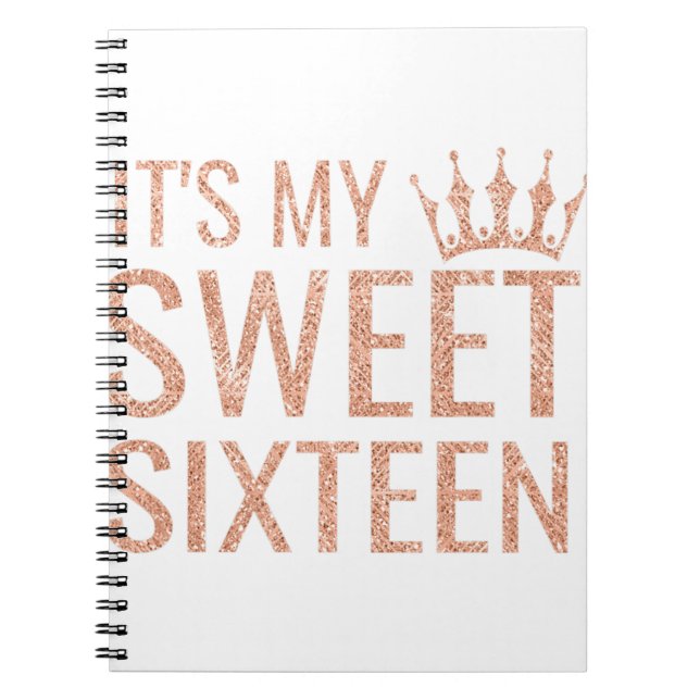 16th Birthday Gift Teen Sweet Sixteen 16 It's My S Notebook (Front)