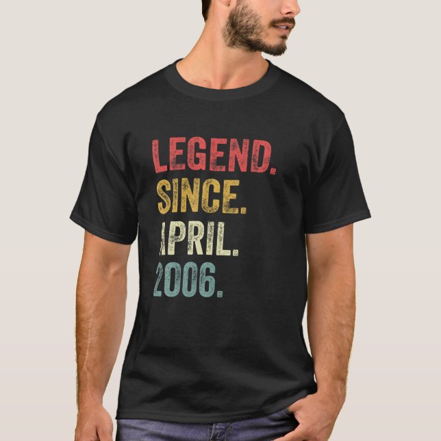 16Th Birthday Gifts 16 Years Old Legend Since Apri T-Shirt (Front)
