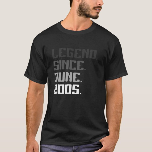 16Th Birthday Gifts 16 Years Old Legend Since June T-Shirt (Front)
