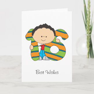 16th Birthday - Greetings card - Boy