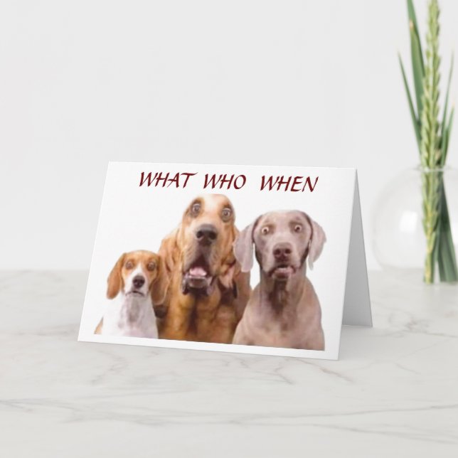 **16th** BIRTHDAY **HOW WHO WHEN???** Card (Front)