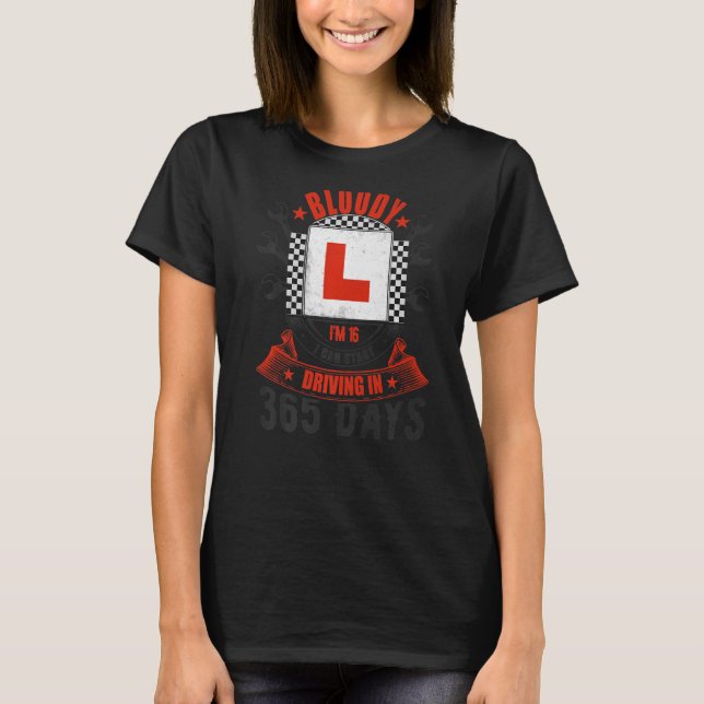 16th Birthday Ideas For Boys & Learner Driver Car  T-Shirt (Front)