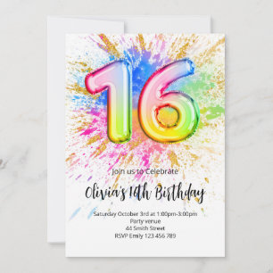 16th Birthday Invitation