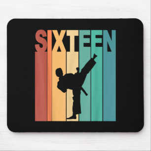 16th Birthday Karate Taekwondo Theme 16 Year Old Mouse Mat