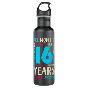 16th Birthday  Kids Gift 16 Year Old Boys Girls Si 710 Ml Water Bottle