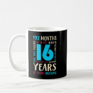 16th Birthday  Kids Gift 16 Year Old Boys Girls Si Coffee Mug