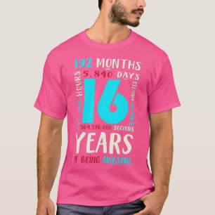 16th Birthday  Kids Gift 16 Year Old Boys Girls Si T-Shirt