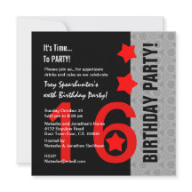 16th Birthday Modern Red Silver Black A11A
