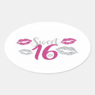 16th Birthday Oval Sticker