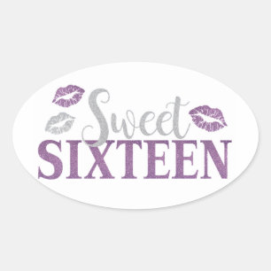 16th Birthday Oval Sticker