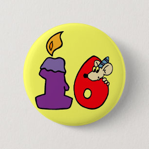 16th Birthday Party Button