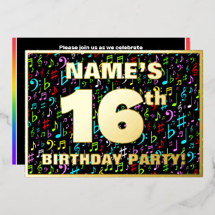 16th Birthday Party — Fun, Colourful Music Symbols