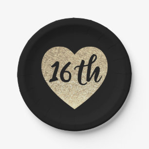 16th birthday party plates