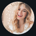 16th Birthday personalised party bag Classic Round Sticker<br><div class="desc">Check out these cool stickers for your son or daughter's birthday party. They feature a cute customisable text and image. Perfect for invitations and party bag goodies.</div>