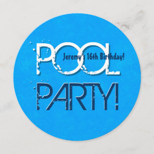 16th Birthday Pool Party Save the Date P04Z