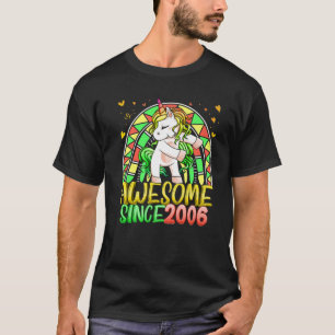16Th Birthday Rainbow 16 Year Old Flossing Unicorn T-Shirt