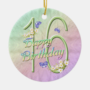 16th Birthday Rainbow Keepsake Ornament
