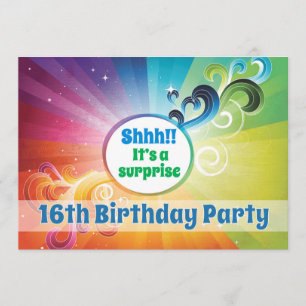 16th Birthday Religious Card Rainbow Blessings