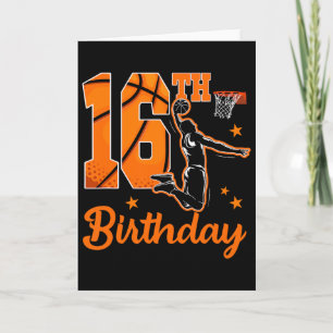16th Birthday Sketll Theme 16 Year Old Boy Party  Card