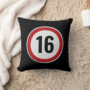 16th Birthday Speed Limit Cushion